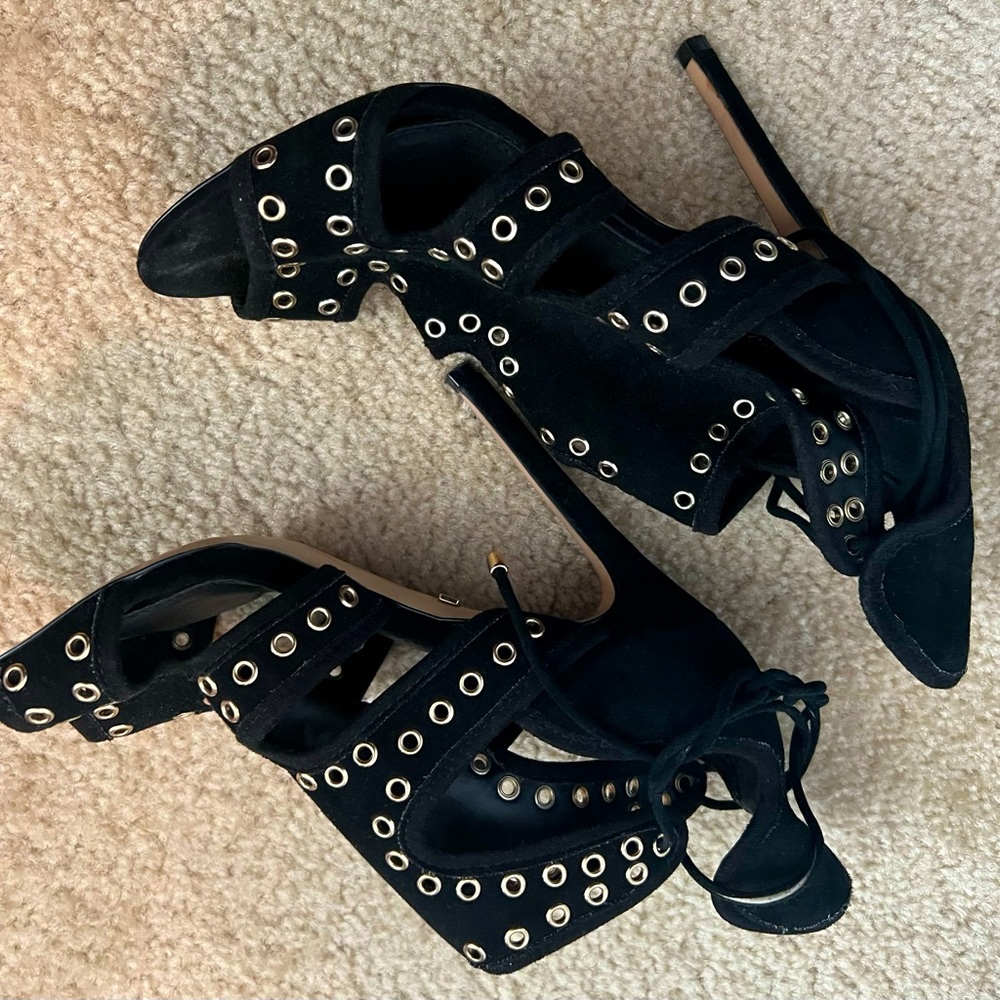 Black and Gold Heels